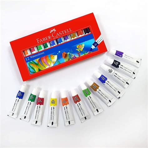 htconline.in| Faber Castell Student Watercolour - Set of 12 (5ml)