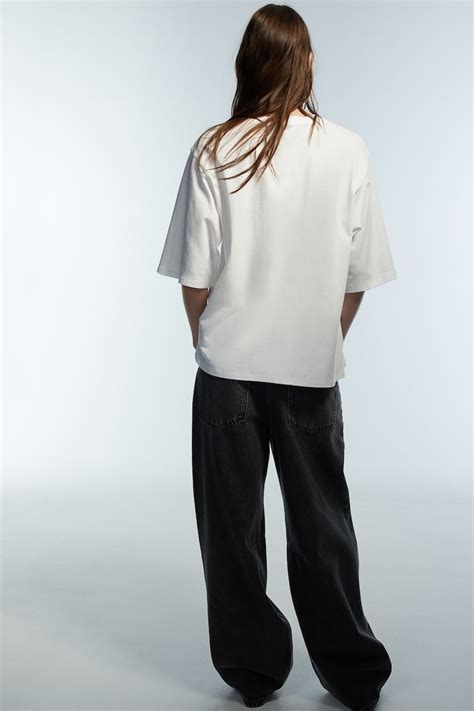 Oversized printed T-shirt - White/Billie Eilish - Ladies | H&M IN