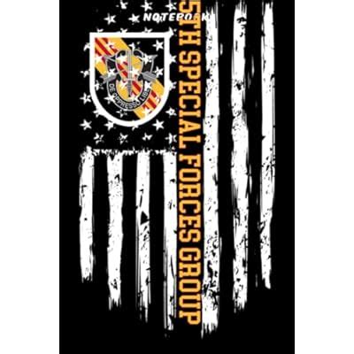 Buy Notebook 5th Spēciāl Fōrcēs Grōūp (5th SFG) Āmēricān Flāg Grāphic ...