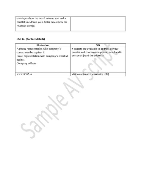 Image result for Av Script Sample