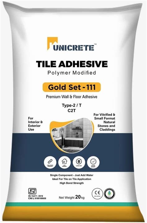 Tile Adhesive - Unicrete Tile Adhesive Silver Eco - 101 Manufacturer ...
