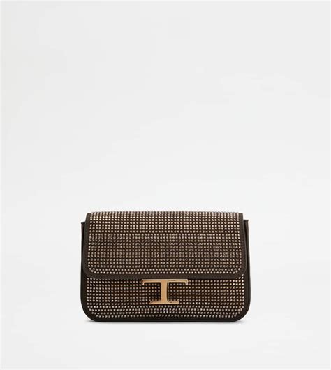 Woman BROWN T Timeless Flap Bag in Suede Micro XBWTSBJS0L0LXIPZS800 | Tods