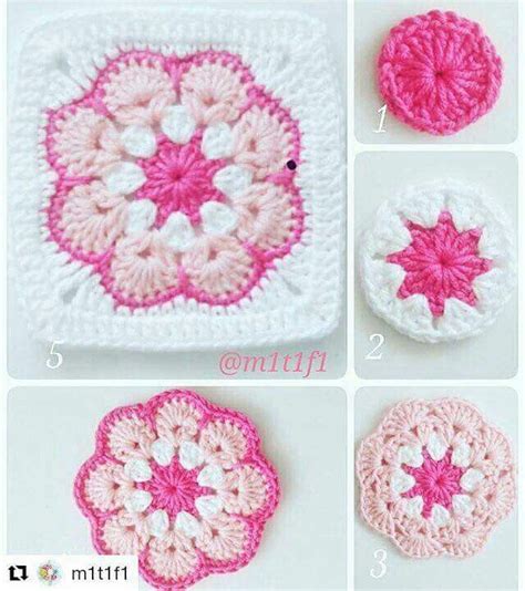 African Flower Square Tutorial 的图像结果