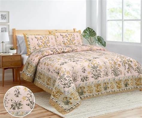 Dream Homme 240 TC 100% Cotton King Size Rajasthani Jaipuri Sanganeri ...