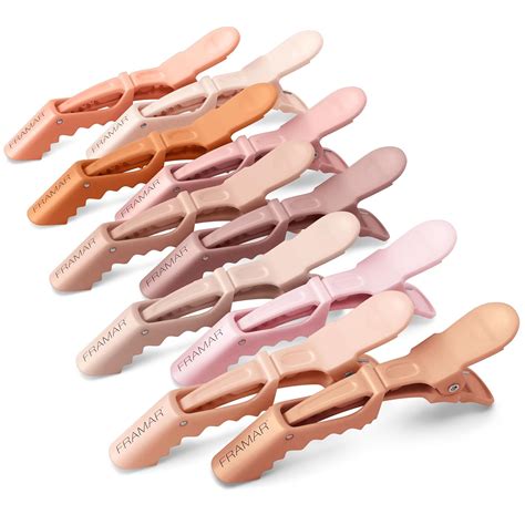 Amazon.com : FRAMAR Neutral Alligator Clips For Hair Styling 10 Pack ...