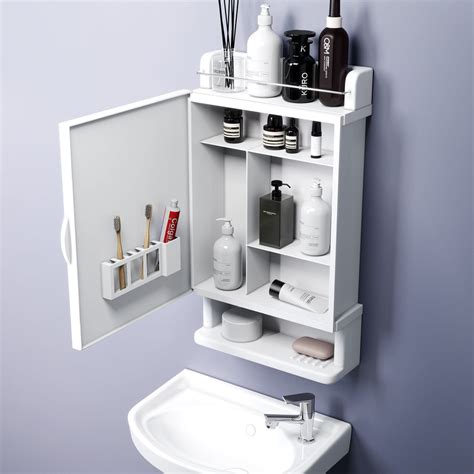 Wall Mounted Multipurpose Bathroom Storage with Mirror Door – Gloxy