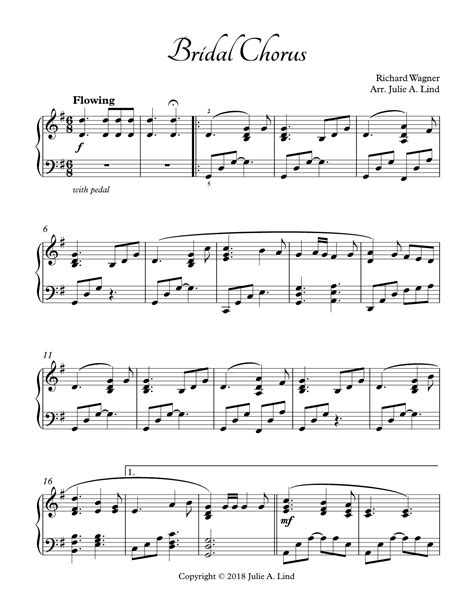 Bridal Chorus, also known as Here Comes the Bride, wedding processional ...