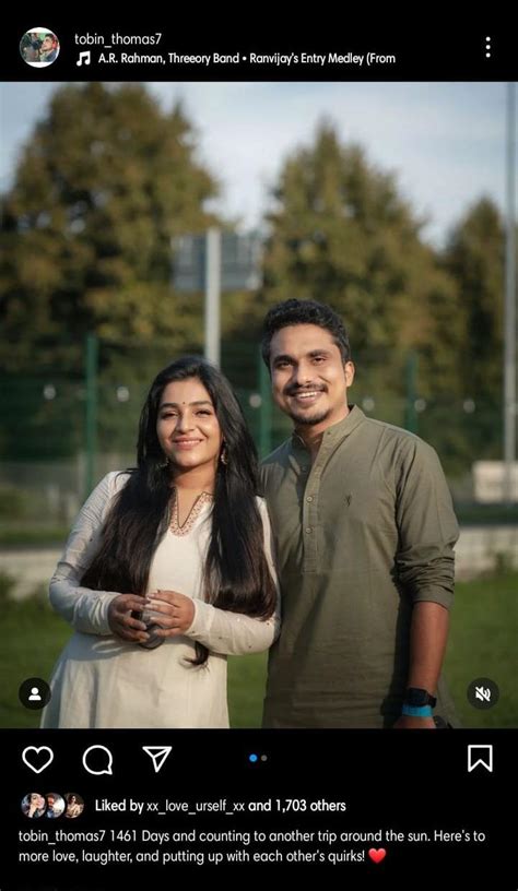 ഒന്നിച്ചുള്ള 1461 ദിവസങ്ങൾ..! രജിഷ വിജയനൊപ്പമുള്ള ചിത്രങ്ങളുമായി ടോബി ...