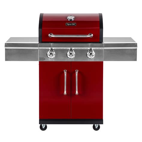 Dyna Glo 3 Burner Red Propane Gas Grill - Walmart.com