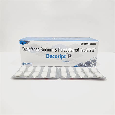 Decoript P - Diclofenac Sodium & Paracetamol tablets IP - Kript ...