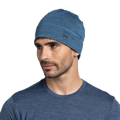 BUFF Unisex Blue MERINO LIGHTWEIGHT BEANIE MULTISTRIPES TEMPEST ...