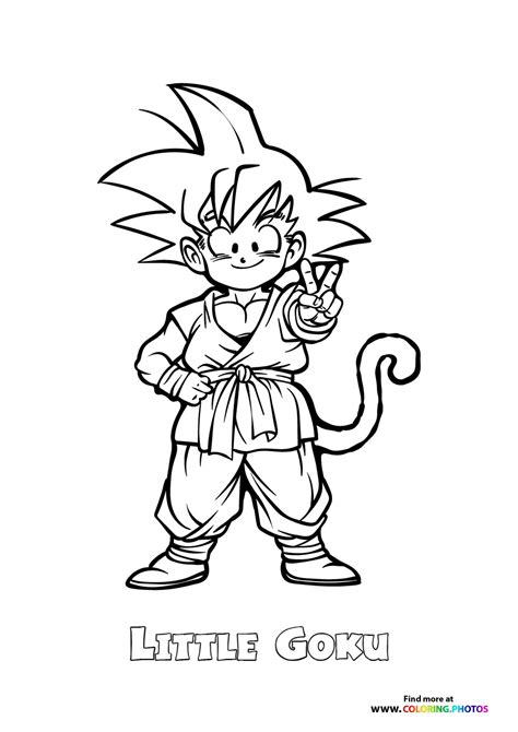 Little Goku Dragon Ball Z - Coloring Pages for kids