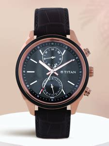 Titan Titan Workwear Multifunction Black Dial Brown LeatherStrap Analog ...