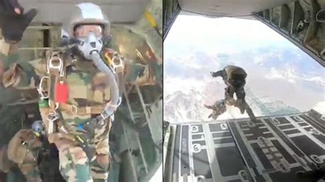 Watch: Indian paratroopers dive from Super Hercules aircraft over ...