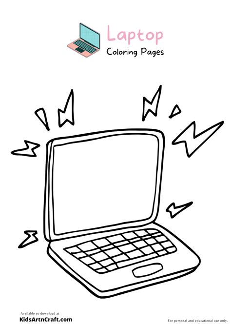 Laptop Coloring Page 的图像结果