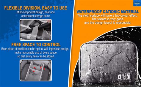 FreshDcart FDCA543 Waterproof Stylish Travel Cable Pouch Electronics ...