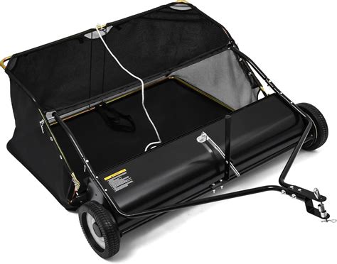 Amazon.com : YITAMOTOR 48" Leaf Collector Tow Behind Lawn Sweeper Pull ...