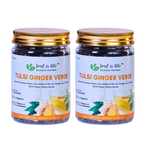 Buy (Super Saver) Tulsi Ginger Verde for Digestion – with Dry Ginger ...