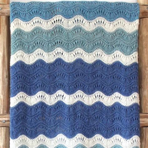 Mavericks Wave Ripple Knitted Blanket Pattern - Studio Knit