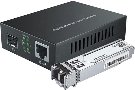 Hanutech Gigabit SFP to Ethernet RJ45 Media Converter | Fast Ethernet ...