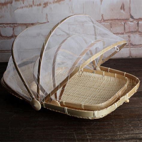 Ubervia Fruit Bowls - Bamboo Tent Basket Serving Food Outdoor Picnic ...