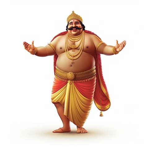 Onam mahabali character image render | Premium AI-generated image