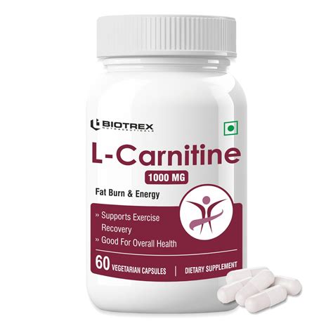 Biotrex L-Carnitine For Supports Muscles Recovery, Fat Burn & Energy 1 ...