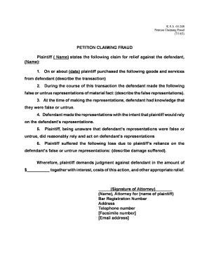 2005-2026 Form KS Petition Claiming Fraud - Blank Fillable Template ...