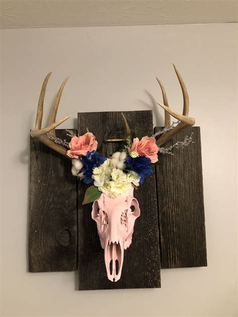 European Mount Deer Skull Art, Cow Skull Decor, Deer Skulls, European ...