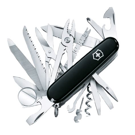 Victorinox Black Swiss Army Knife All Tools transparent PNG - StickPNG
