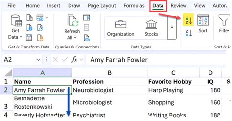 Image result for How Do You Alphabetize Excel
