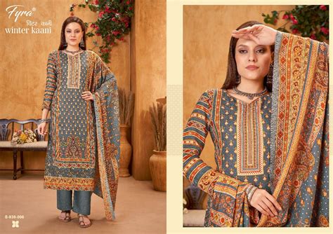 Alok Suit Fyra Winter Kaani 938-001 to 938-010 Series Salwar Kameez By ...