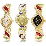 Buy Imperial Club Combo Pack Of 3 Golden Analogue Watches For Men And ...