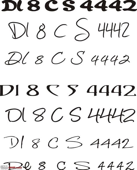 Licence Plate Font - Team-BHP