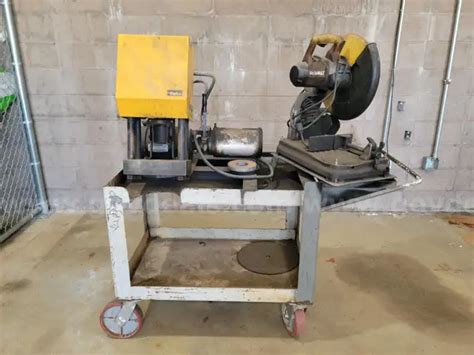 Hose Crimper Cart Setup: CART, CRIMPER, CHOP SAW, PRESS PLATES, AND ...