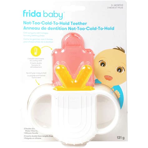 Frida Baby Not-Too-Cold-To-Hold Teether with BPA-Free Silicone, Multi ...