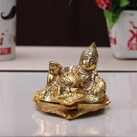 Buy Kridaykraft Metal Kuber Deepam Oil lamp for or Bringing Good Luck ...