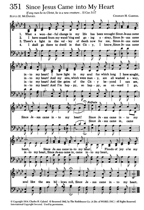 Since Jesus Came into My Heart. high (1767×2582) | Christian song ...