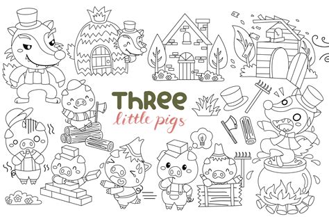 Three Little Pigs Coloring Pages