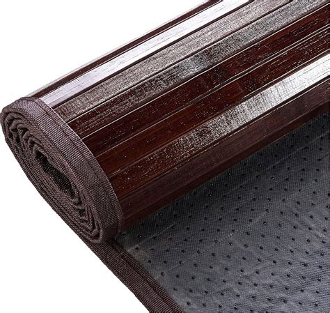 Idesign Formbu Bamboo Floor Mat Non-Skid, Water-Resistant Runner Rug ...