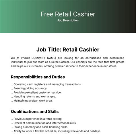 What Is The Job Description Of A Cashier At Mcdonalds at James Wilcher blog