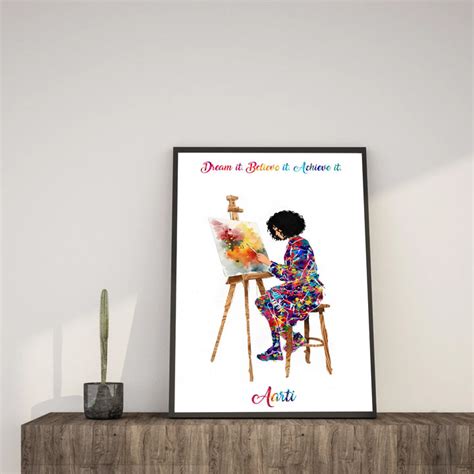 Painting Artist Girl Personalised Wall Art – Gaviksha