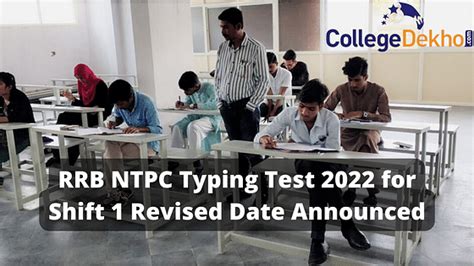 RRB NTPC Typing Test 2022 for Shift 1 Revised Date Announced: Check All ...