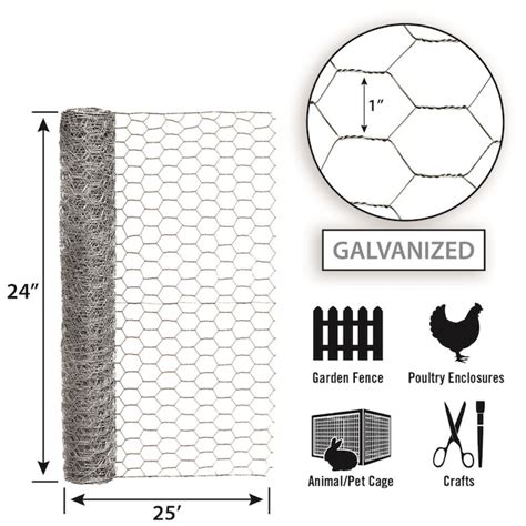 Blue Hawk 20 -Gauge Steel Steel Chicken Wire Rolled Fencing in the Rugs ...