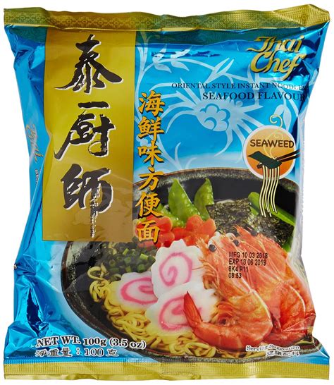 Thai Chef Oriental Style Instant Noodles, Seafood, 100g (Pack of 3 ...