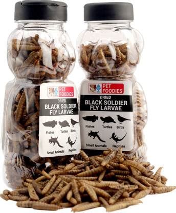 Pet Foodies Dried Black Soldier Fly Larvae (Pack of 2) 0.05 kg (2x0.03 ...