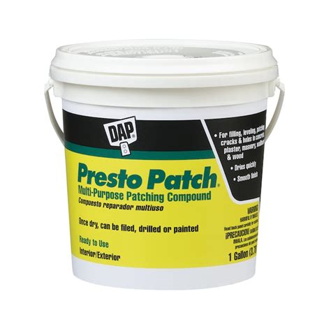 DAP Presto Patch 1-Gallon Waterproof Interior/Exterior White Patching ...