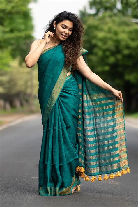 Dark Green saree | I Love Sarees - I Love Sarees