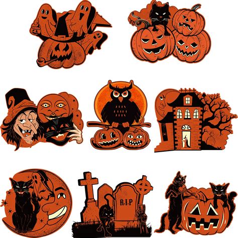 Snapklik.com : 8 Pieces Vintage Halloween Party Decorations, Assorted ...