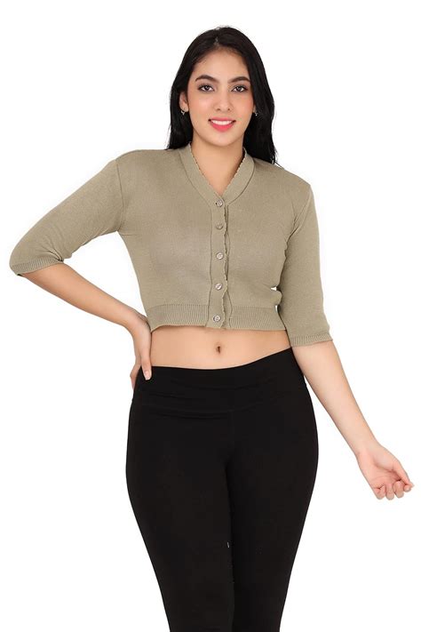 Buy FEMULA Women's Wool Solid Half Sleeve Stitched Blouse (PK_Half_Wool ...